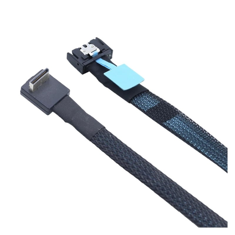 Gen5 PCIE MCIO 4I 4X 38P Male to Oculink SFF-8611 4I 90 Degree NVME for SSD Cable(1m) - Image 4