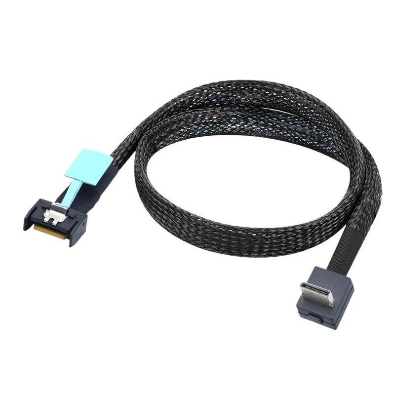 Gen5 PCIE MCIO 4I 4X 38P Male to Oculink SFF-8611 4I 90 Degree NVME for SSD Cable(1m) - Image 3