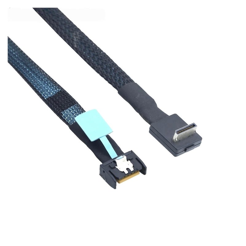 Gen5 PCIE MCIO 4I 4X 38P Male to Oculink SFF-8611 4I 90 Degree NVME for SSD Cable(1m) - Image 5