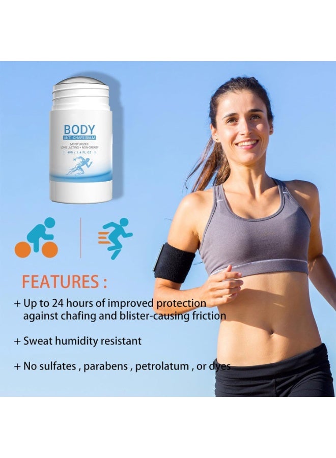 INKEEY Anti Chafe Balm, Breathable Waterproof Anti Chafe Stick, Anti Chafing Cream, Glide Anti Chafing Stick for Sports and Prevent Thigh Rashes & Blister, Thigh, Heel, Lower Arm, Skin Protection - Image 3