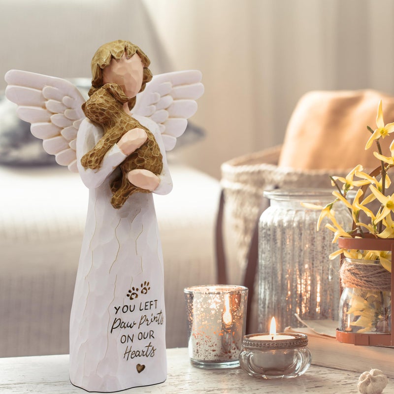 BORLESTA Dog Memorial Gifts for Loss of Dog Sympathy Gift - Pet Memorial Gifts for Dogs, Dogs Mom Gifts for Women, Friendship, Golden Retriever Gifts, Sculpted Hand-Painted Figure - Image 3