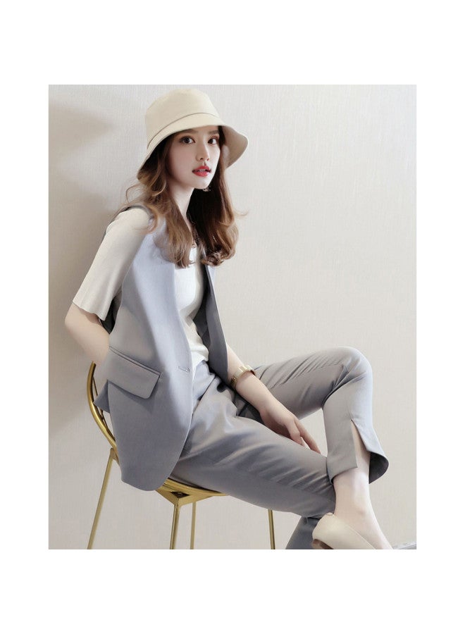 Summer Sleeveless Vest Jacket & Slim-fit Trousers - Image 5