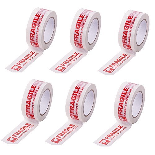Agutape AGU Warning Fragile Tape-Handle with Care Packing Printing Tape-2 Inch x 330 Feet (110 Yards) -6Rolls - Image 2