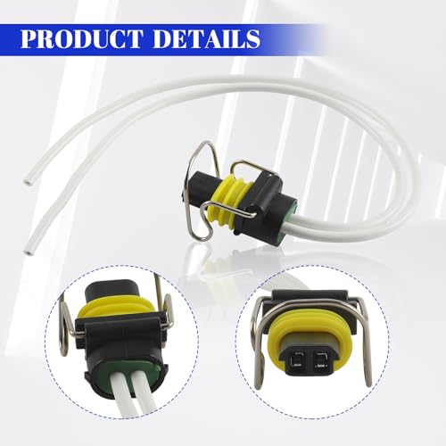 MOTOALL 366-9748 2501107C1 2 wire Fuel Injector Connector Pigtail Wiring Loom 645-1001 for Caterpillar C7 C9 Excavator IPR Valve 7.3 6.0 VGT 6.0 6.7 for Diesel Trucks Plug Wire Harness Crimp Splices - Image 4