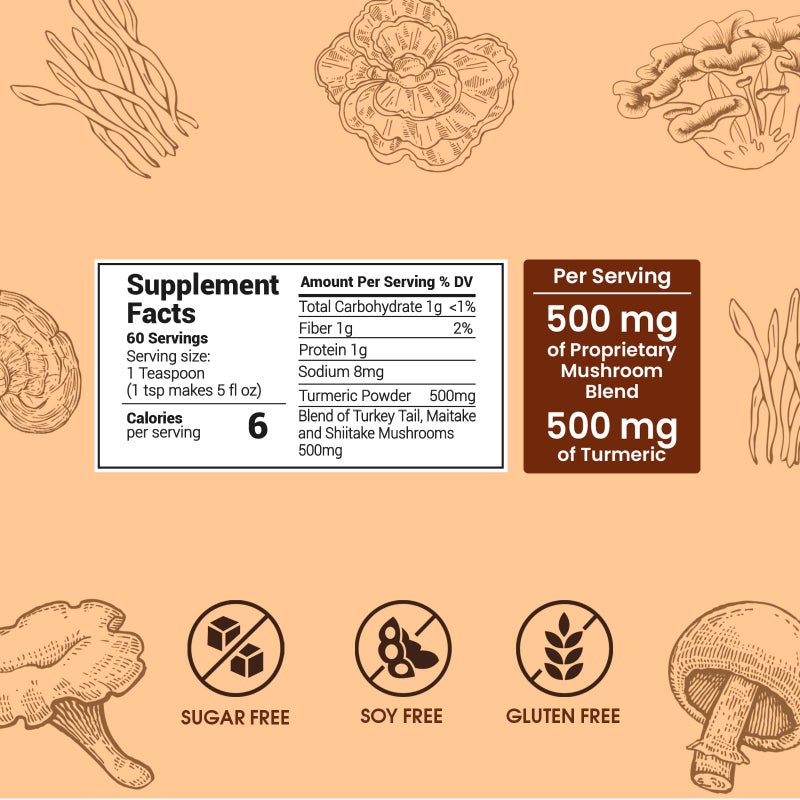 MAX FIT Skinny Instant Mushroom Coffee (60 Servings) Mental Focus Plus Diet Support - Turkey Tail, Maitake, Shiitake & Turmeric, Mixed With Gourmet 100% Arabica Medium Roast Instant Coffee - Image 4