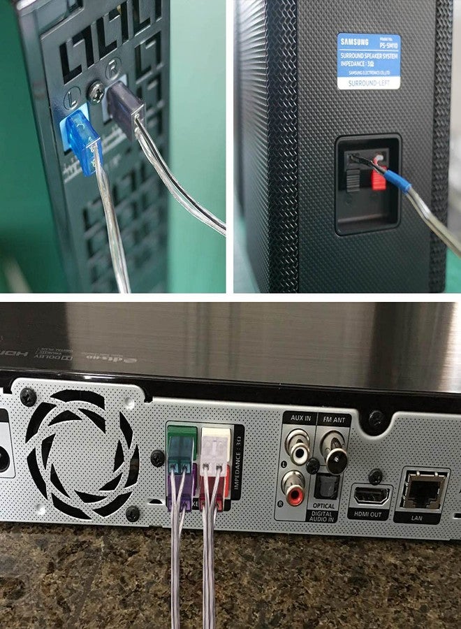 Tendodo Speaker Cable AH81-02177B for Samsung HT-H4500 HT-J4500 HT-J4530 HT-J5150 HT-J5100K HT-J5500 HT-J5500K HT-J5550K HT-J5550WK HT-H7730WM HT-J7500W HT-H7500WM HT-J7750W HT-H7750WM Home Theater System - Image 3