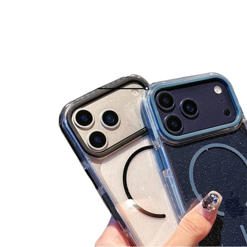غطاء MagSafe بPC لـ iPhone 12 Pro Max مع حماية من السقوط ومغناطيس قوي مع مقاوم للصدمات مع تصميم ثنائي اللون مع مقاوم للخدش باللون أسود مغناطيسي - ModaStar - Image 4