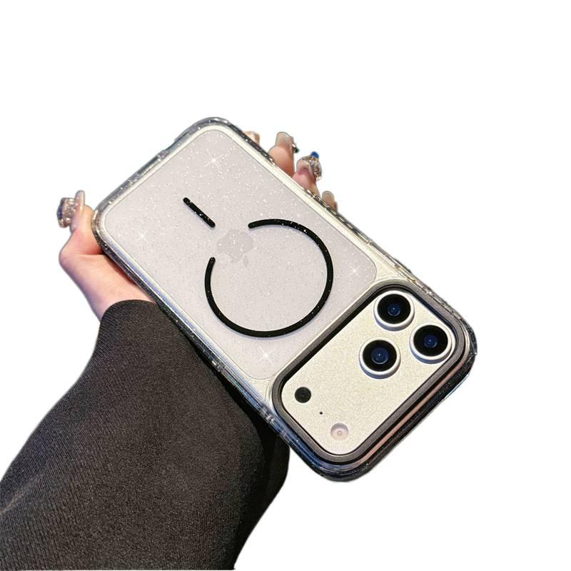 غطاء MagSafe بPC لـ iPhone 12 Pro Max مع حماية من السقوط ومغناطيس قوي مع مقاوم للصدمات مع تصميم ثنائي اللون مع مقاوم للخدش باللون أسود مغناطيسي - ModaStar - Image 1