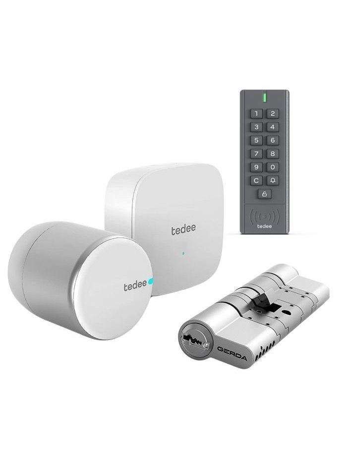tedee Tedee App & Wifi based Smart Door Lock Unlock System Keyless Entry with Keypad Digital White 