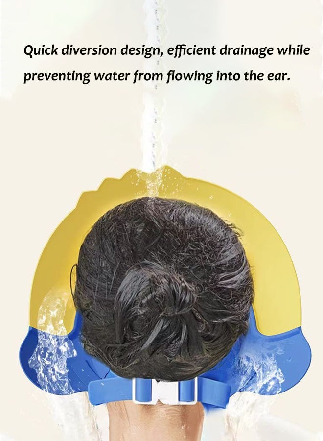 Aissiora Adjustable Baby Shower Cap Soft Protective Ear Protection Shampoo Cap for Children Toddler Bathing Daily Use - Image 3
