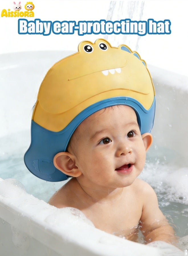 Aissiora Adjustable Baby Shower Cap Soft Protective Ear Protection Shampoo Cap for Children Toddler Bathing Daily Use - Image 1