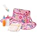 BABESIDE 5 Pcs Baby Diaper Bag Set with Magic Bottles Baby Doll Accessories Includes Changing Mat Diapers and Bottle with Disappearing Milk for 1216 inches Dolls Kids Gift - Image 3