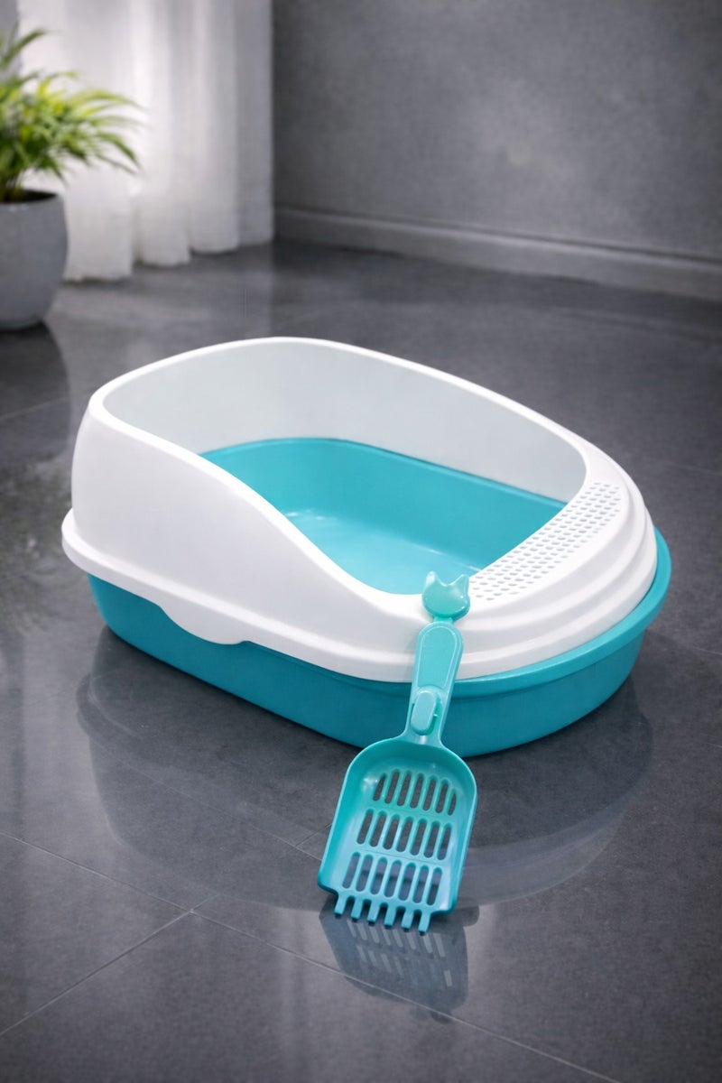 vsell24 Cat Litter Box with Scoop – Deep, Easy-Clean Tray– 56×39×26cm - Image 1