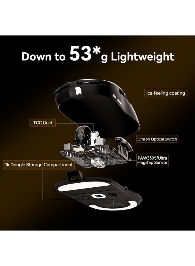 ATK Dragonfly A9 Plus Wireless Gaming Mouse Lightweight PAW3395 Sensor Adjustable DPI 1K Polling Tri-Mode Wireless /BT/Wired - Image 4