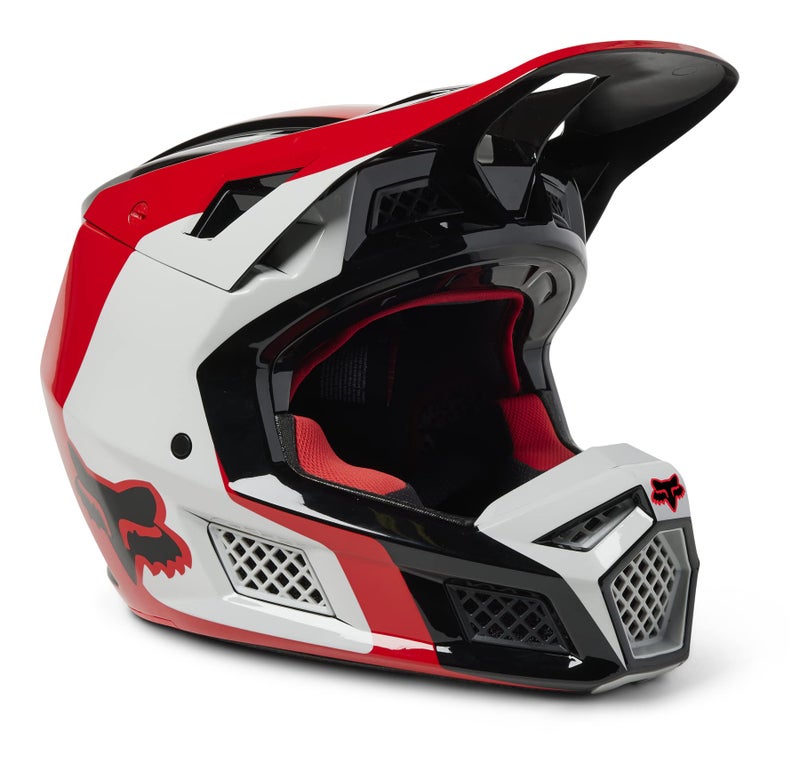 Fox Racing Unisex V3 RS Motocross Dirt Bike Helmet Fluorescent Red Small - Image 2