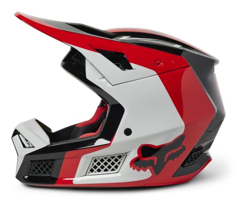 Fox Racing Unisex V3 RS Motocross Dirt Bike Helmet Fluorescent Red Small - Image 3
