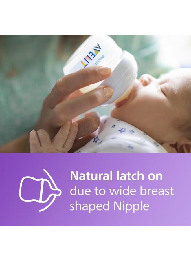 Avent Philips Avent Natural Baby Bottles, with First Flow Nipple, 2OZ/60ML, 2 Pack, SCF019/25 - Image 2