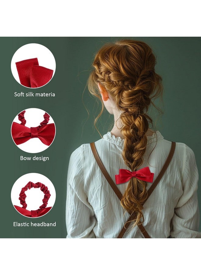 CHIROGRAPHY Stylish Ribbon Scrunchies for Women and Girls - Elastic Hair Ties with Bowknot | Hair Ties for Daily & Special Occasions (Pack of 3) - Image 3