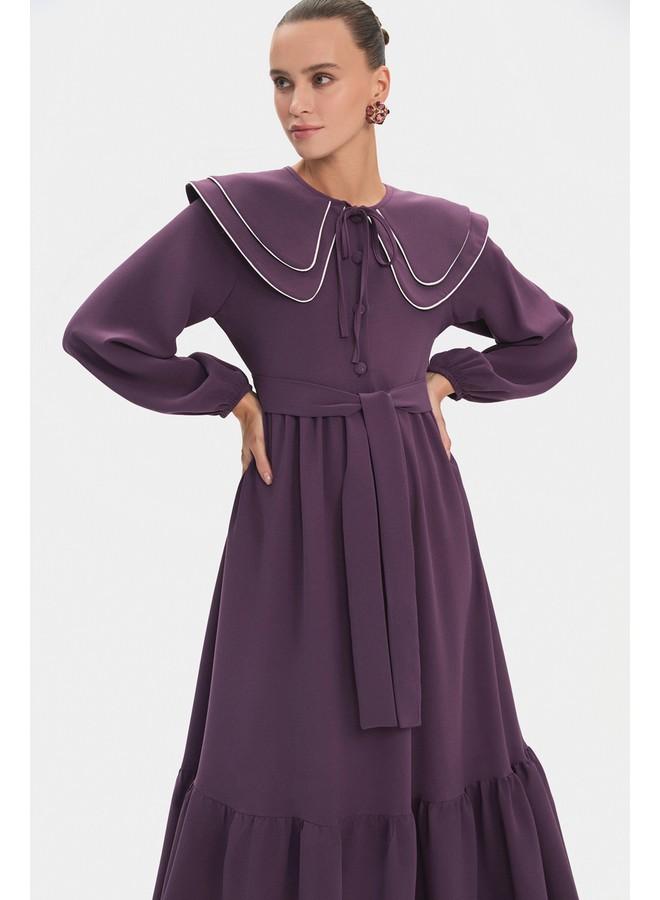 جون فستان ماكسي بياقة - Image 4