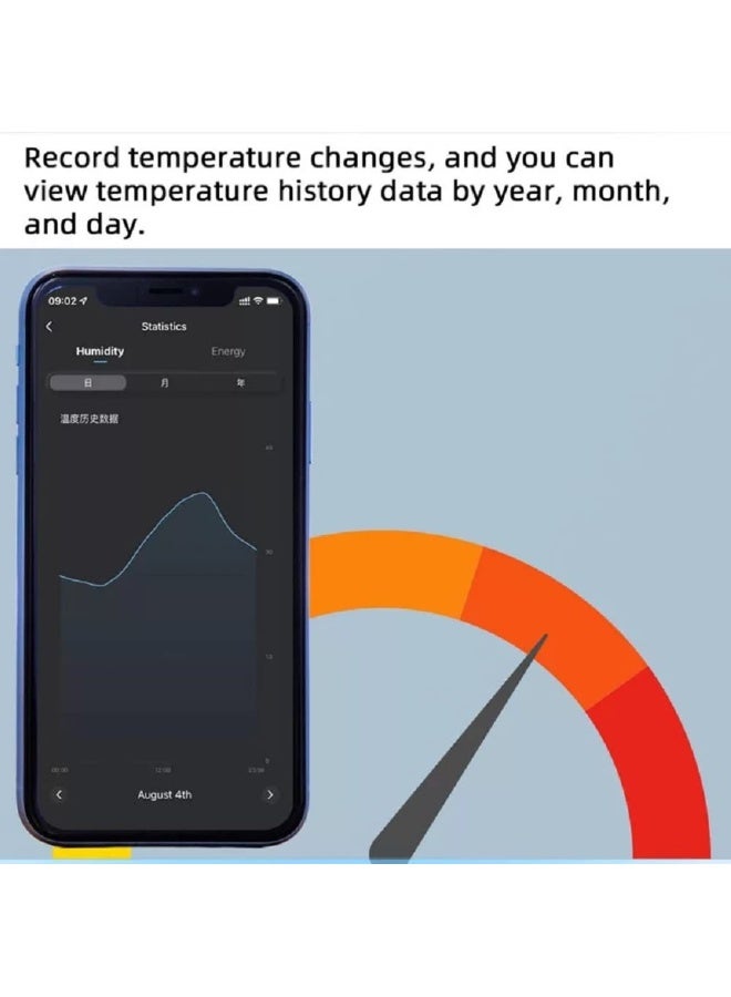 MHCOZY WIFI Temperature Controller Sensor Module, Tuya app Wireless Remote 16A Smart Switch with Energy Consumption Monitoring, work with Alexa Google - Image 5