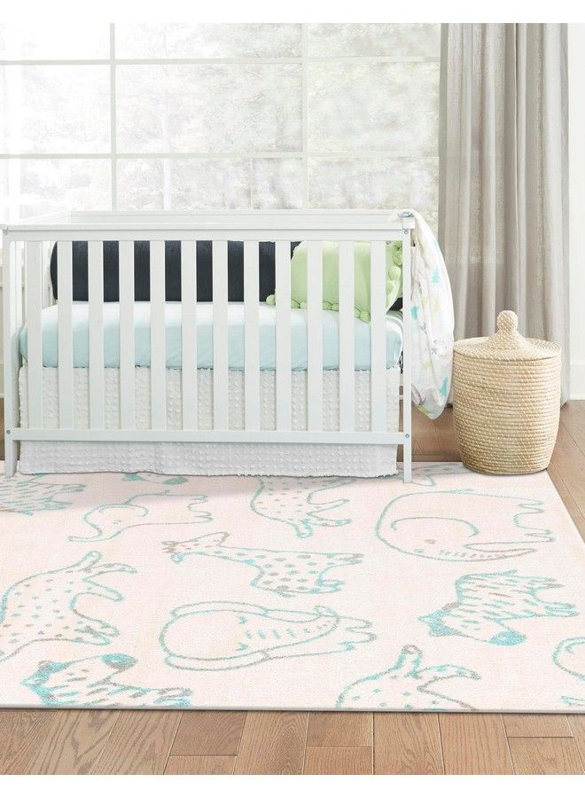 Unique Loom سجادة منطقة مجموعة whimsy (مستطيلة 2' 2" × 2' 11" عاجي أزرق فاتح) - Image 4