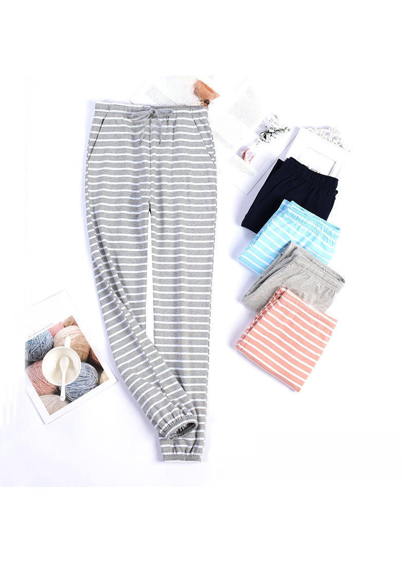 Generic - Long Cotton Lounge Pants Plus Size Grey (plain) - Image 1