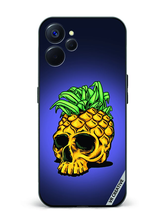 VR CREATIVE Protective Case Cover For Realme 10 5G Pineapple Skull Design Multicolour - Image 1