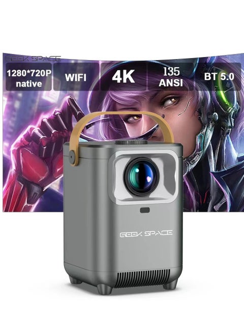 New Mini Projector With Wifi And Bluetooth Projector 4K Full HD Portable Smart Projector Mini Portable Support ±30° Keystone Correction Hd Projector Outdoor Indoor