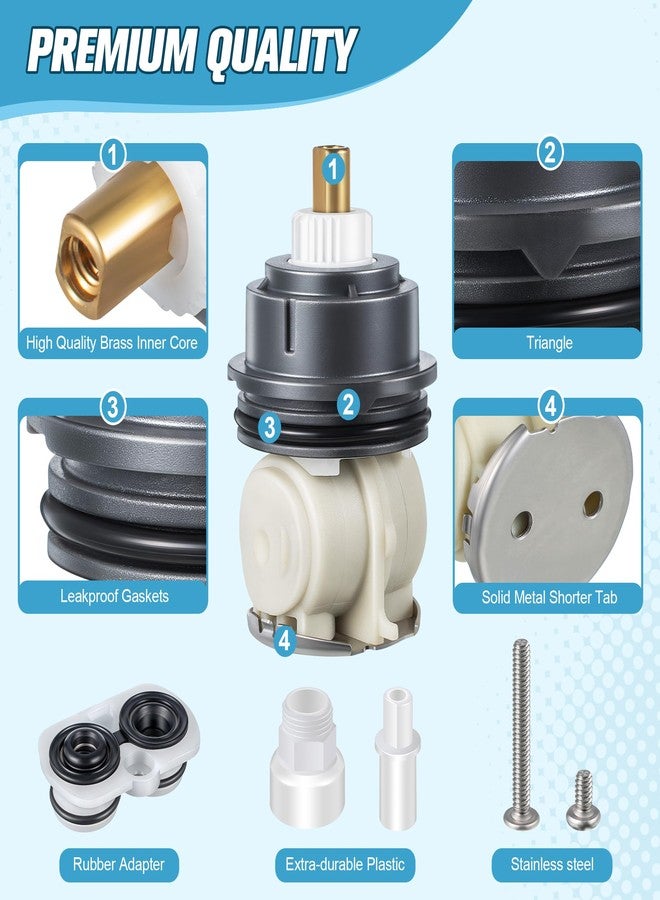 Enhon 1 Pack Shower Cartridge Replacement, RP46463 Cartridge Replacement Compatible with Delta Monitor 17 Series (2006 - Present) Dual Function Shower Faucet Valve, Including Seat and Spring Adapter - Image 4