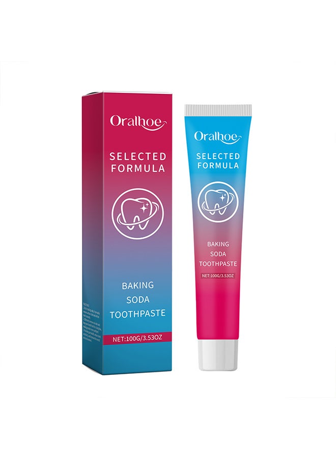 أورالحوي معجون أسنان أورالهو بصودا الخبز، غني بالماء، لوريل كبريتات الصوديوم، هيدروكسي بروبيل ميثيل سلولوز، سوربيتول، المنثول، بيكربونات الصوديوم ومكونات أخرى، مناسب للأسنان الطازجة والتنظيف والعناية. - Image 1