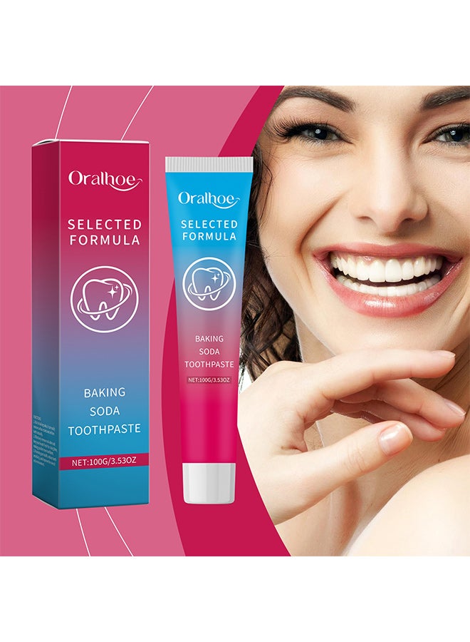 أورالحوي معجون أسنان أورالهو بصودا الخبز، غني بالماء، لوريل كبريتات الصوديوم، هيدروكسي بروبيل ميثيل سلولوز، سوربيتول، المنثول، بيكربونات الصوديوم ومكونات أخرى، مناسب للأسنان الطازجة والتنظيف والعناية. - Image 2