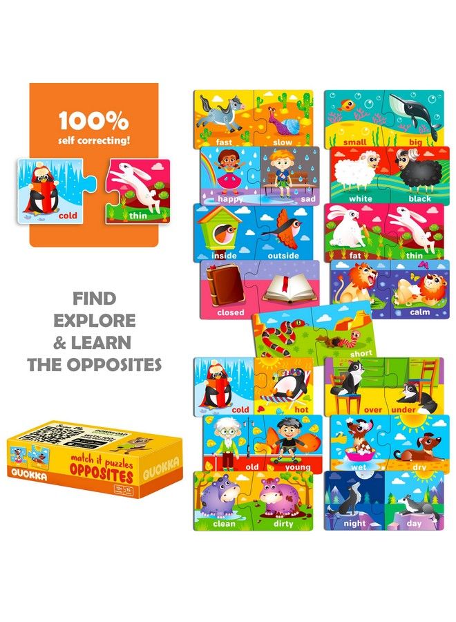 quokka 5X مجموعة ألعاب تركيب للأطفال بعمر 24 شهراً، ألعاب مطابقة للأطفال بعمر 35 شهراً من كوكّا، الأرقام، الحيوانات، الأضداد، تعلم الأبجدية للأطفال بعمر 13 عاماً، ألعاب تعليمية للذكور والإناث. - Image 4