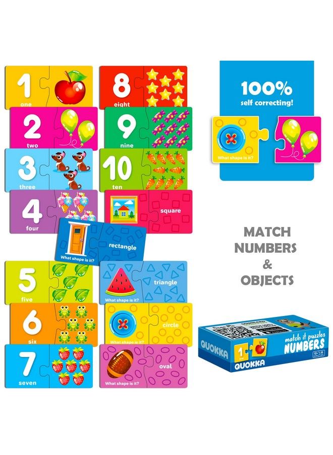 quokka 5X مجموعة ألعاب تركيب للأطفال بعمر 24 شهراً، ألعاب مطابقة للأطفال بعمر 35 شهراً من كوكّا، الأرقام، الحيوانات، الأضداد، تعلم الأبجدية للأطفال بعمر 13 عاماً، ألعاب تعليمية للذكور والإناث. - Image 3