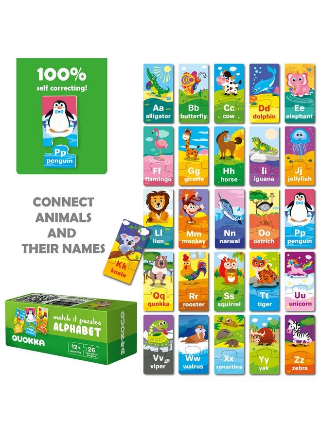 quokka 5X مجموعة ألعاب تركيب للأطفال بعمر 24 شهراً، ألعاب مطابقة للأطفال بعمر 35 شهراً من كوكّا، الأرقام، الحيوانات، الأضداد، تعلم الأبجدية للأطفال بعمر 13 عاماً، ألعاب تعليمية للذكور والإناث. - Image 5