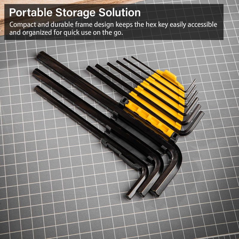 Deli DL231209H 1.5-10mm Hex Key Set Durable Flat-End Cr-V Construction with PP Frame Surface Corrosion Resistant & Normal Handle Length Universal Applications (9pc, 1.5,2,2.5,3,4,5,6,8,10mm, Black) - Image 5