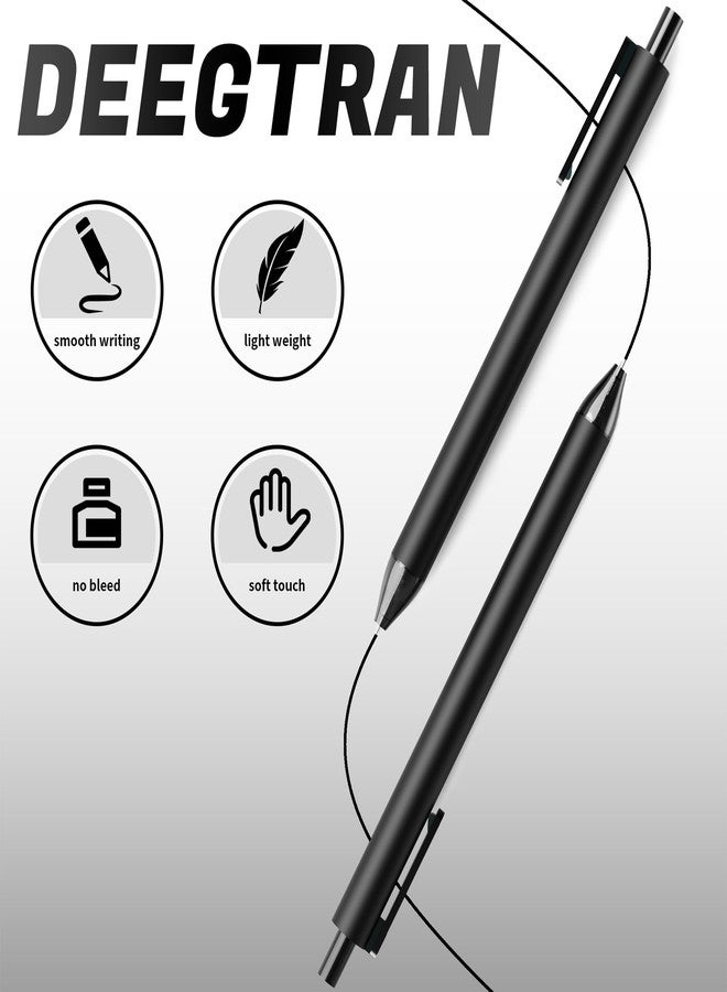 deegtran Pens Bulk, 50 Pack Smooth Black Ink Ballpoint Pens, Wholesale Retractable Pens, No Bleed Click Pens Medium Point, 1.0MM - Image 3