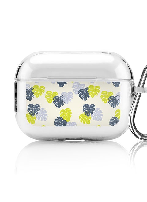 Classic Clear printed Case for Apple AirPods Pro 2nd Generation Thin Transparent Cover [Designed for Apple AirPods Pro 2nd Generation] - Island Leaves