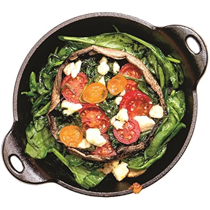 وعاء تقديم دائري صغير من الحديد الزهر مسبق التتبيل، سعة 041 لترًا، سعة 14 أونصة، غير قابل للأكسدة، أسود - Image 4