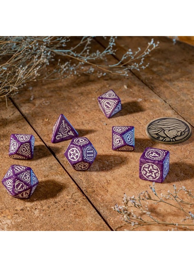 Q WORKSHOP - Q-Workshop Witcher Dice Set. Yennefer - Lilac And Gooseberries - Image 1