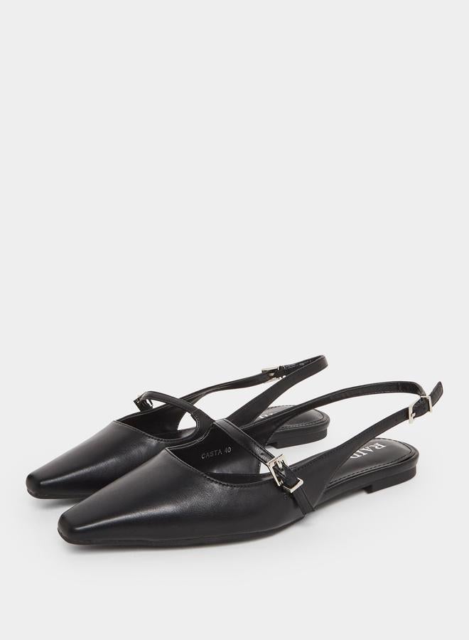 ريد حذاء ميولز فلات مزين بإبزيم وسير خلفي - Image 2