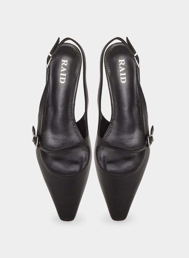 ريد حذاء ميولز فلات مزين بإبزيم وسير خلفي - Image 5