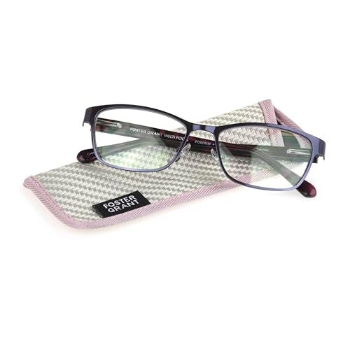 Foster Grant Women's Tierney Multifocus Cat-Eye Reading Glasses, Purple/Transparent, 53 mm + 2.75 - Image 2