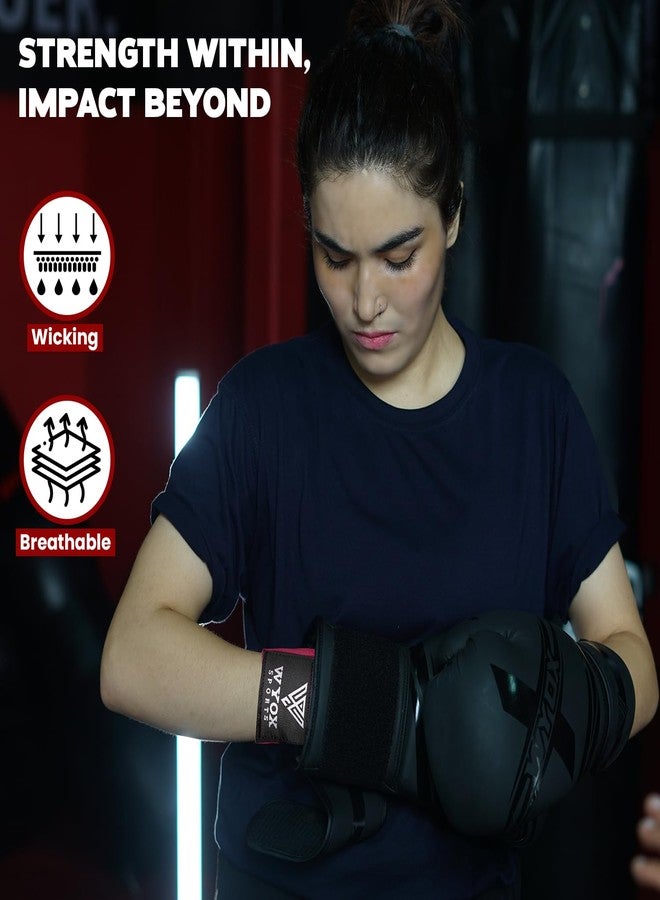 WYOX Gel Boxing Hand Wraps Inner Gloves for Men & Women, 80cm Quick Wrist Straps, Padded Knuckle Protection for Muay Thai Kickboxing, Hand Wraps for Boxing & Martial Arts (Pink, S/M) - Image 4
