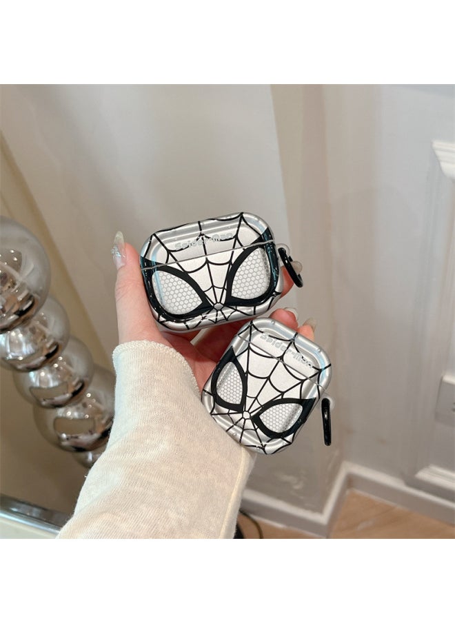 Generic Galvanized Spiderman For Airpods4 For Apple Bluetooth Wireless 2/3 Generation Headset Pro2 Creative Personality Male-Color:Silver Spider-man Headphone Cover + Ring-Applicable Models:Airpods 1/2 Generation  - Image 4