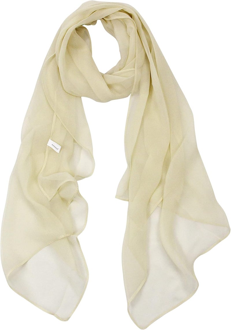 PANTONIGHT Long Chiffon Sheer Scarf For womens - Image 1