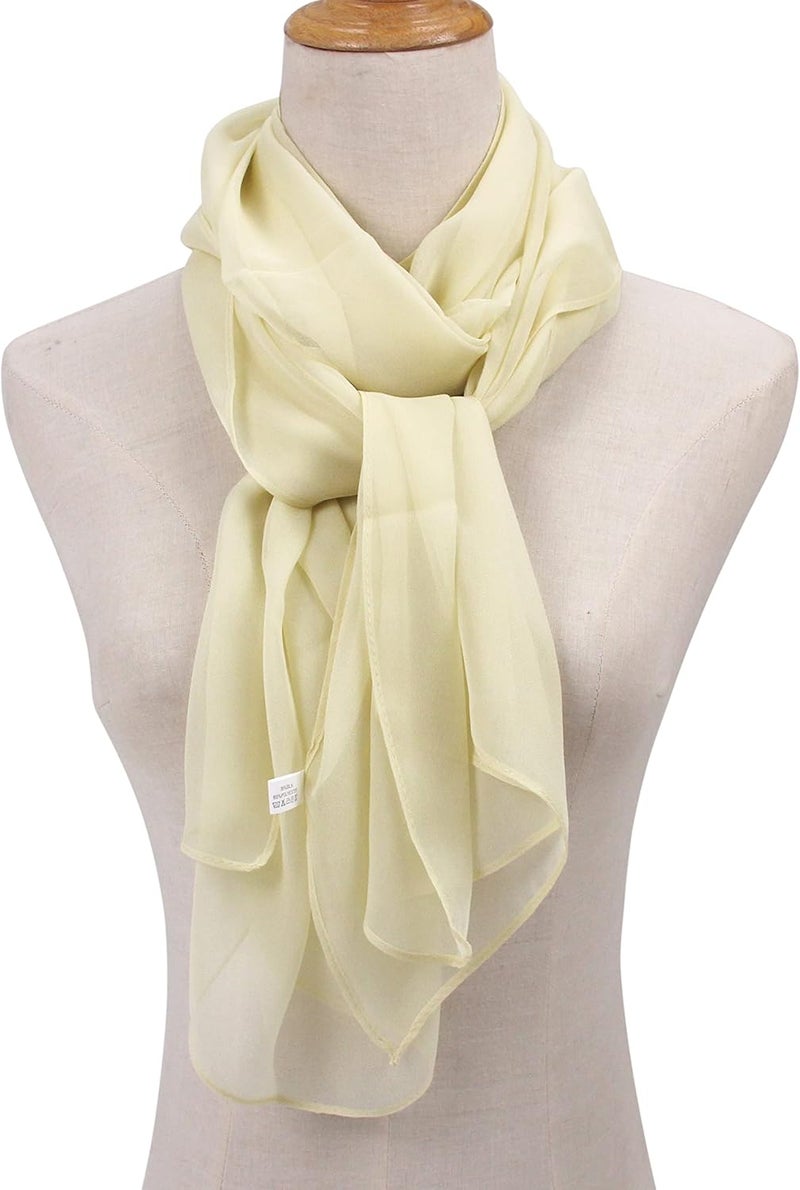PANTONIGHT Long Chiffon Sheer Scarf For womens - Image 3