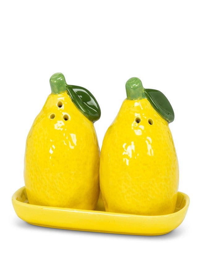 Abbott Collection 27-Lemonade-SP Lemon Salt and Pepper Shaker Set, Yellow, 5.5" L - Image 1