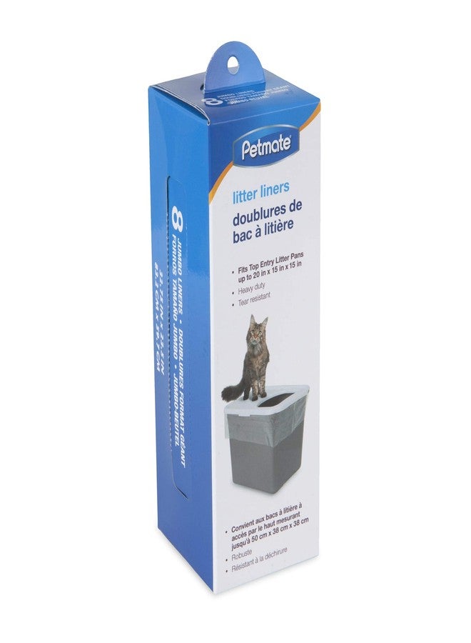 Petmate Top Entry Litter Pan Liners for Cat, Count of 8, 2.5 in - Image 1