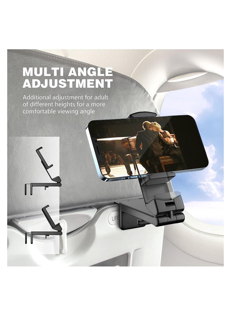 Eworld Pack of 2 Airplane Phone Holder Mount for Desk Trays and Travel, Multi-Directional Dual 360 Rotation for Unbeatable Convenience, Ideal for Kitchen Countertops, Cabinets, and Travel - Image 4