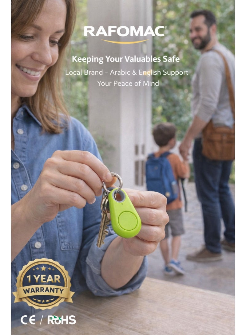 RAFOMAC iTag Bluetooth Key Finder & Phone Locator – Smart Anti-Lost Tracker Tag for Keys, Wallet, Pets, Luggage – App Controlled Item Finder with Alarm, Remote Camera Shutter & Replaceable Battery - Image 3